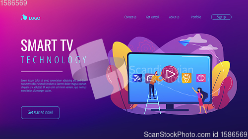 Image of Smart TV technology concept landing page.