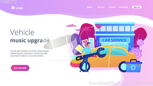 Image of Car tuning concept landing page.