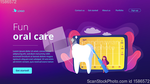 Image of Children\'s electric toothbrush concept landing page