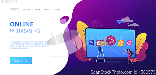 Image of Smart TV technology concept landing page.