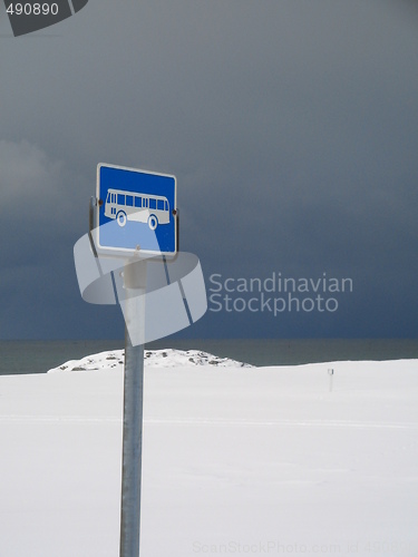 Image of Bus stop sign
