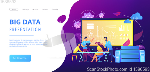 Image of Big data conferenceconcept landing page.