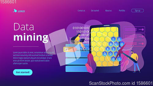 Image of Data mining concept landing page.