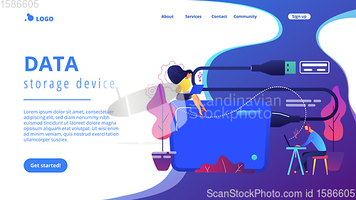 Image of External hard drive concept landing page.