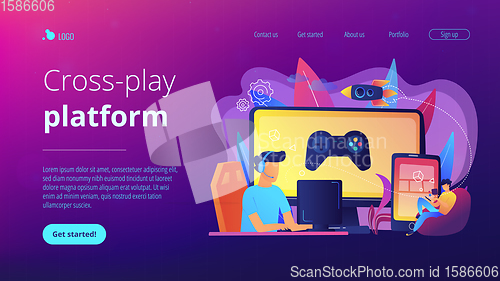 Image of Cross-platform play concept landing page.