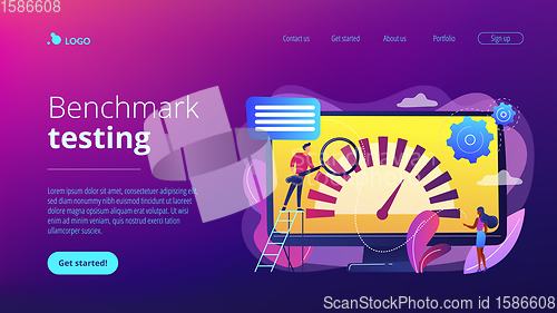 Image of Benchmark testing concept landing page.