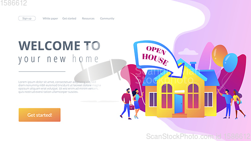 Image of Open house concept landing page.