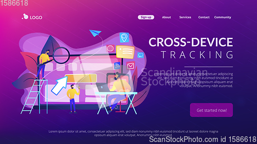 Image of Cross-device tracking concept landing page.