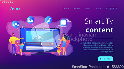 Image of SmartTV content concept landing page.