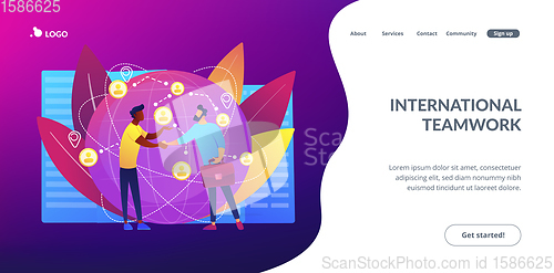 Image of International business concept landing page.