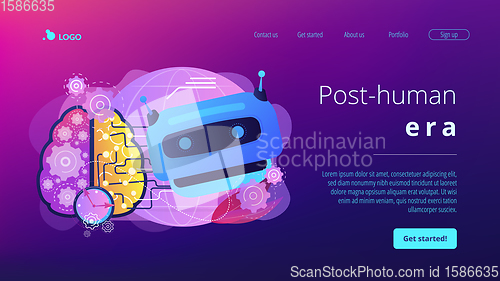 Image of Technological singularity concept landing page