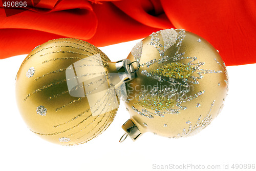 Image of Golden Christmas decorations