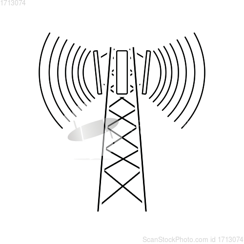 Image of Cellular broadcasting antenna icon