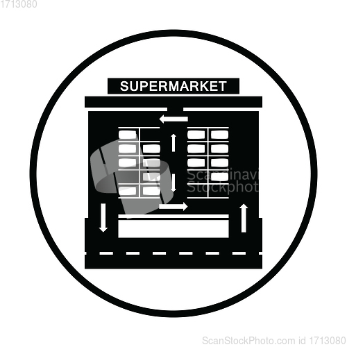 Image of Supermarket parking square icon