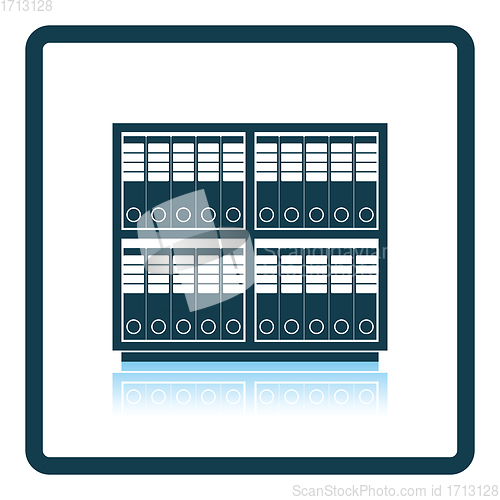 Image of Office cabinet with folders icon