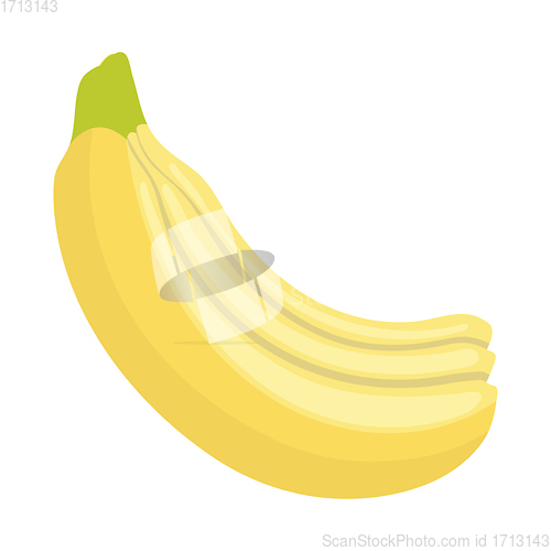 Image of Flat design icon of Banana in ui colors.