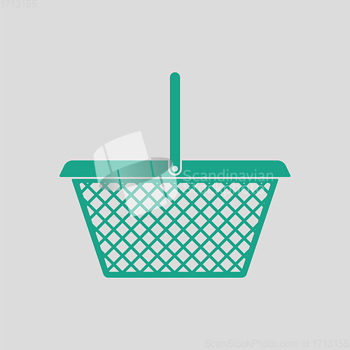 Image of Supermarket shoping basket icon