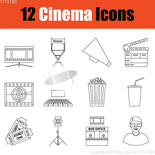 Image of Set of cinema icons