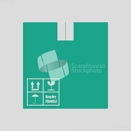 Image of Cardboard package box icon