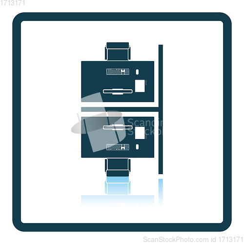 Image of Office table top view icon