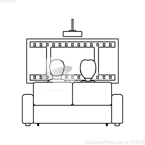 Image of Cinema sofa icon