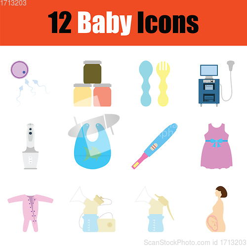 Image of Baby icon set