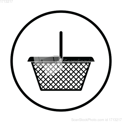 Image of Supermarket shoping basket icon