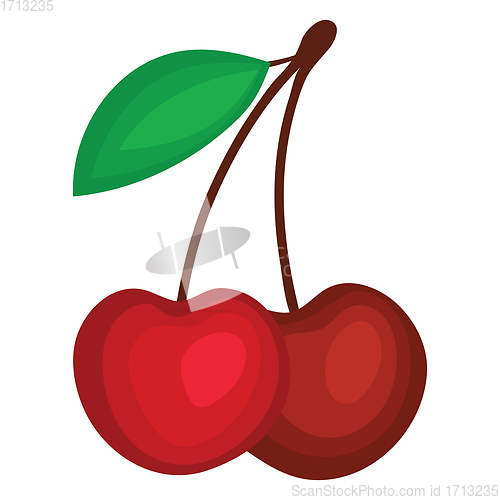 Image of Flat design icon of Cherry in ui colors.