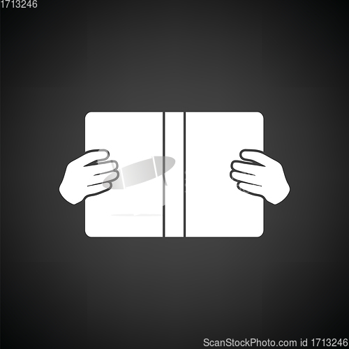 Image of Boy reading book icon