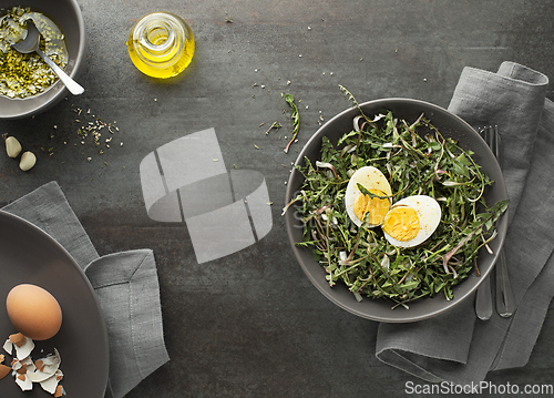 Image of Dandelion salad eggs