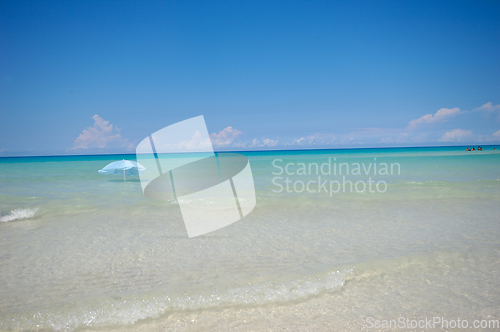 Image of Parasol at exotic beach