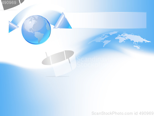 Image of Blue globe template