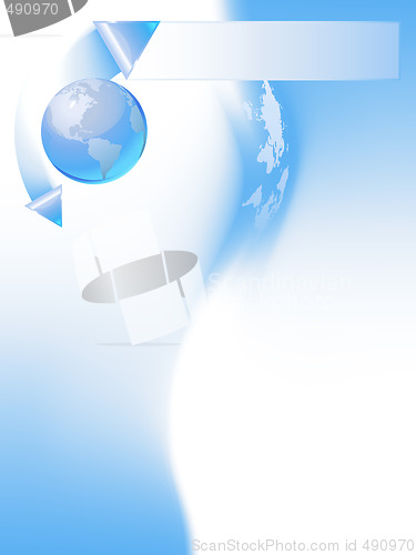 Image of Blue globe template