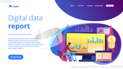 Image of Financial data management concept landing page.