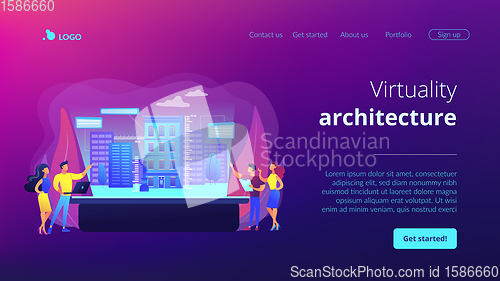 Image of Interactive design visualization concept landing page