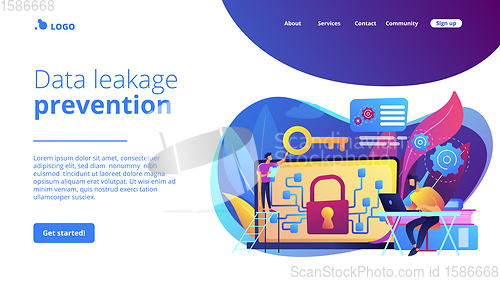 Image of Data leakage concept landing page