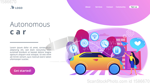 Image of Autonomous car concept landing page.