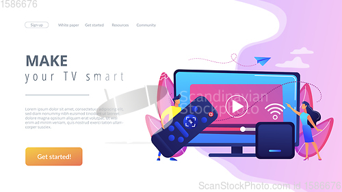 Image of Smart TV box concept landing page.