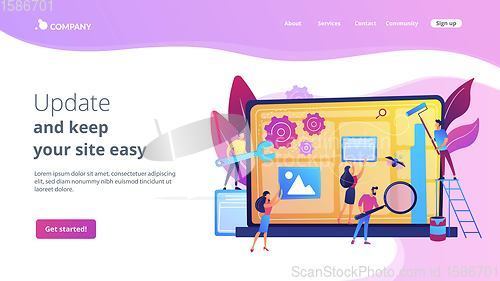 Image of Website maintenance concept landing page