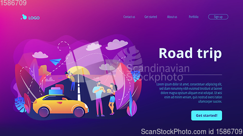 Image of Road trip concept landing page