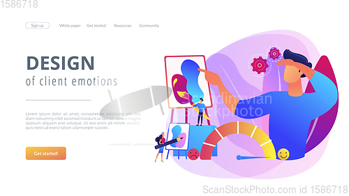 Image of Emotional design concept landing page