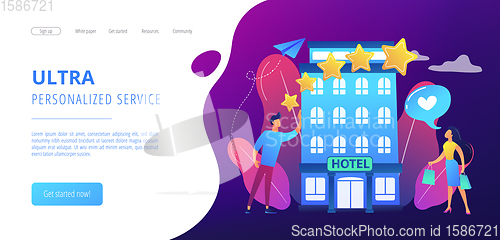 Image of Boutique hotel concept landing page.