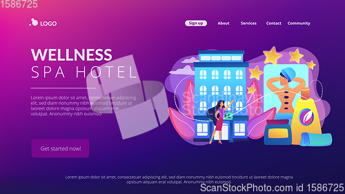 Image of Wellness and spa hotel concept landing page.