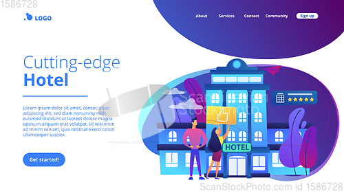 Image of Lifestyle hotel concept landing page.