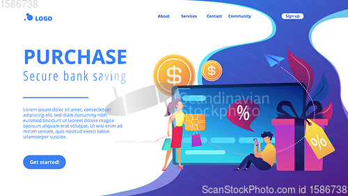 Image of Debit cardconcept landing page.