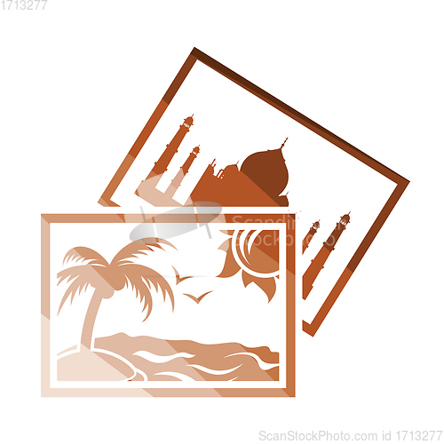 Image of Two travel photograph icon