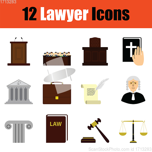 Image of Lawyer icon set