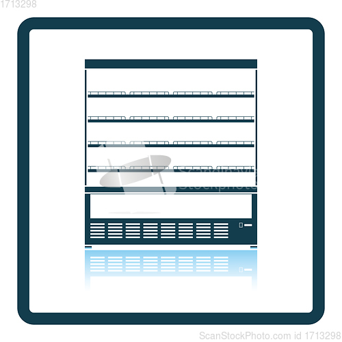 Image of Supermarket refrigerator showcase icon