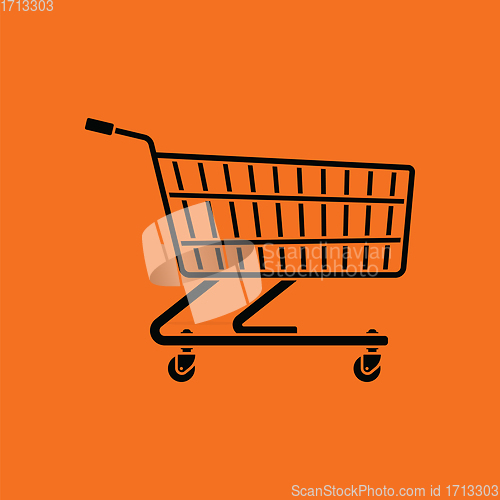 Image of Supermarket shopping cart icon