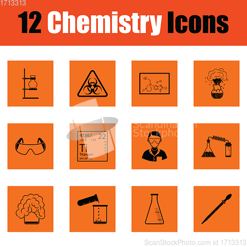 Image of Chemistry icon set